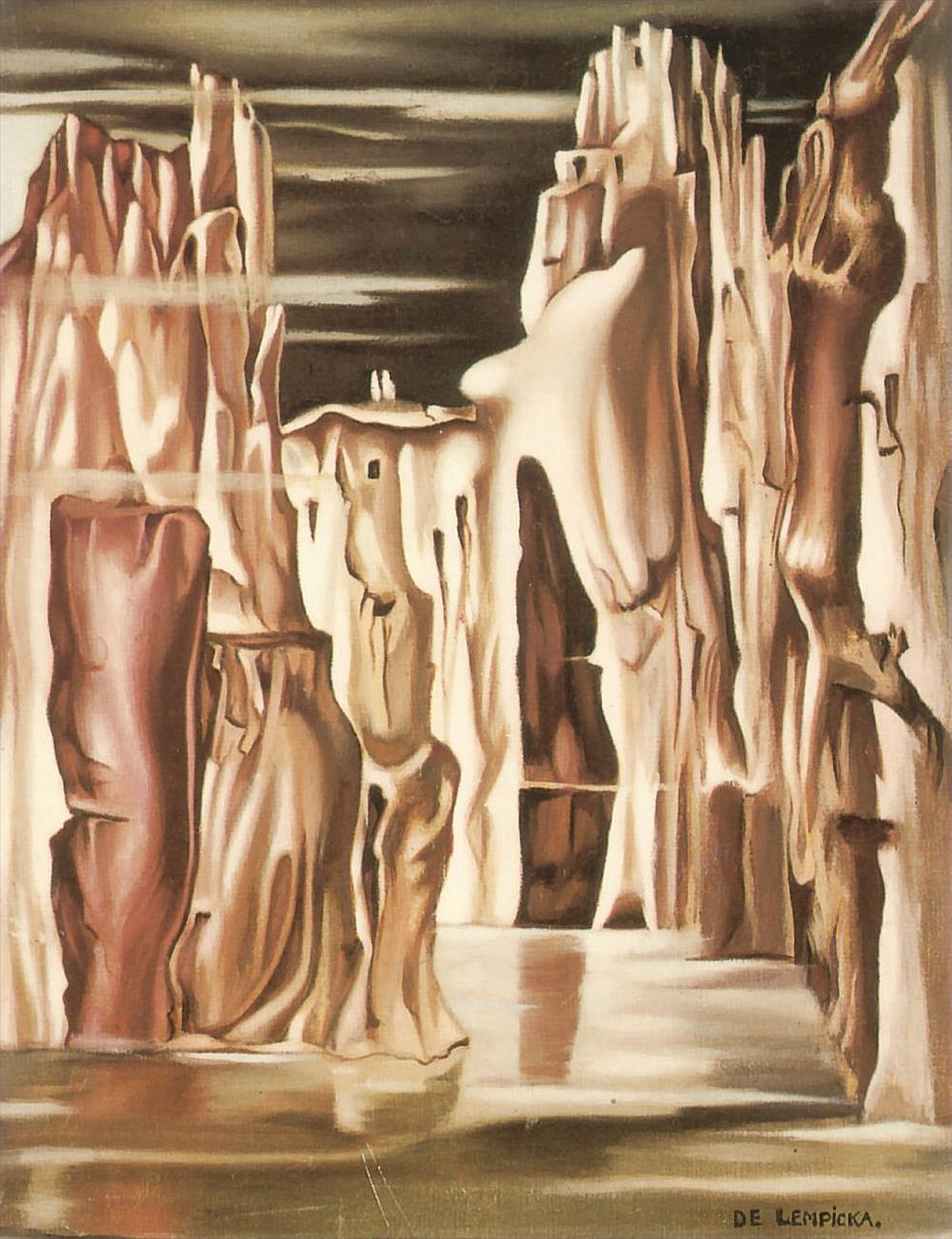 surrealistische Landschaft zeitgenössische Tamara de Lempicka Ölgemälde